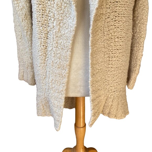 Guess Wool Chunky Cardigan Sz M Capsule Fisherman Coastal Boho Y2K Cottage Cozy - Picture 4 of 15
